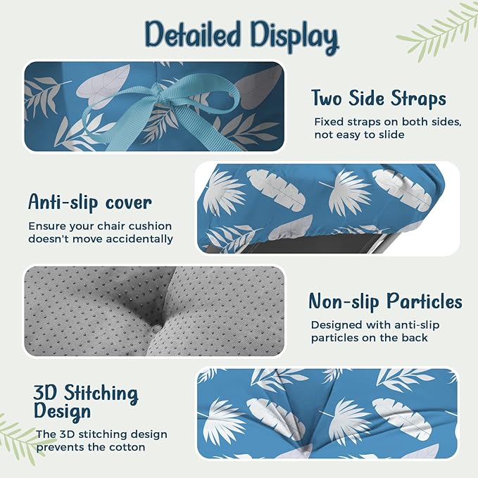 4 Pack Outdoor Chaise Lounge Chair Cushion 75.1 x 22.8 x 4.7 Inches 100%