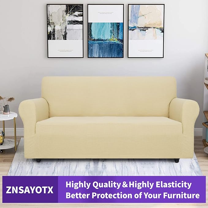 ZNSAYOTX Super Stretch Couch Cover Universal Sofa Covers