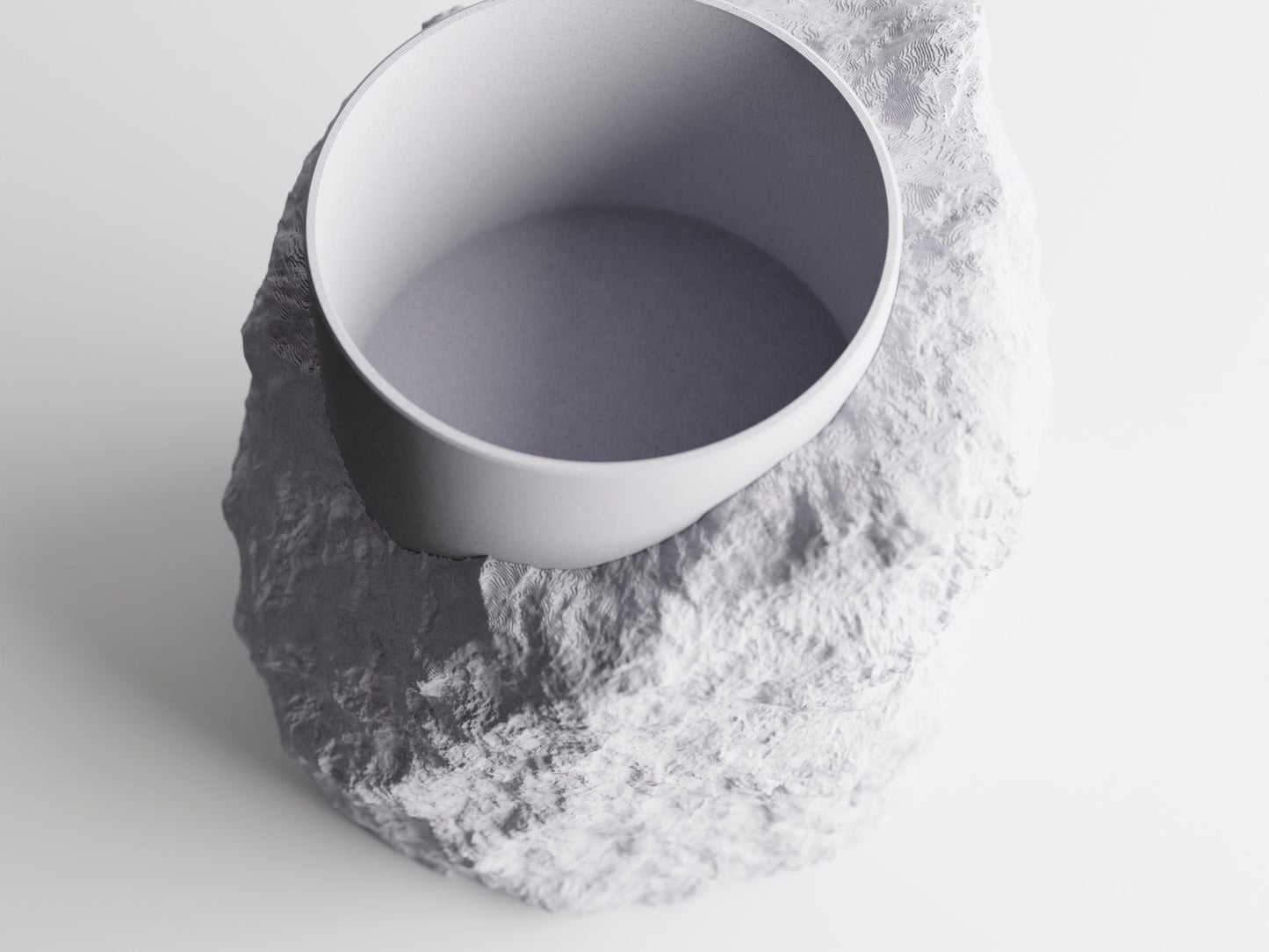 Gallery of Drip Realistic Stone-Inspired Garden Rock Planter – Unique Succulent and Indoor Plant Pot – Modern Flower and Outdoor Planters for Shelf Decor & Gifts (White Marble Stone)