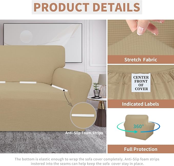 Easy-Going 100% Waterproof Oversized Chair Couch Cover, Dual Waterproof Sofa