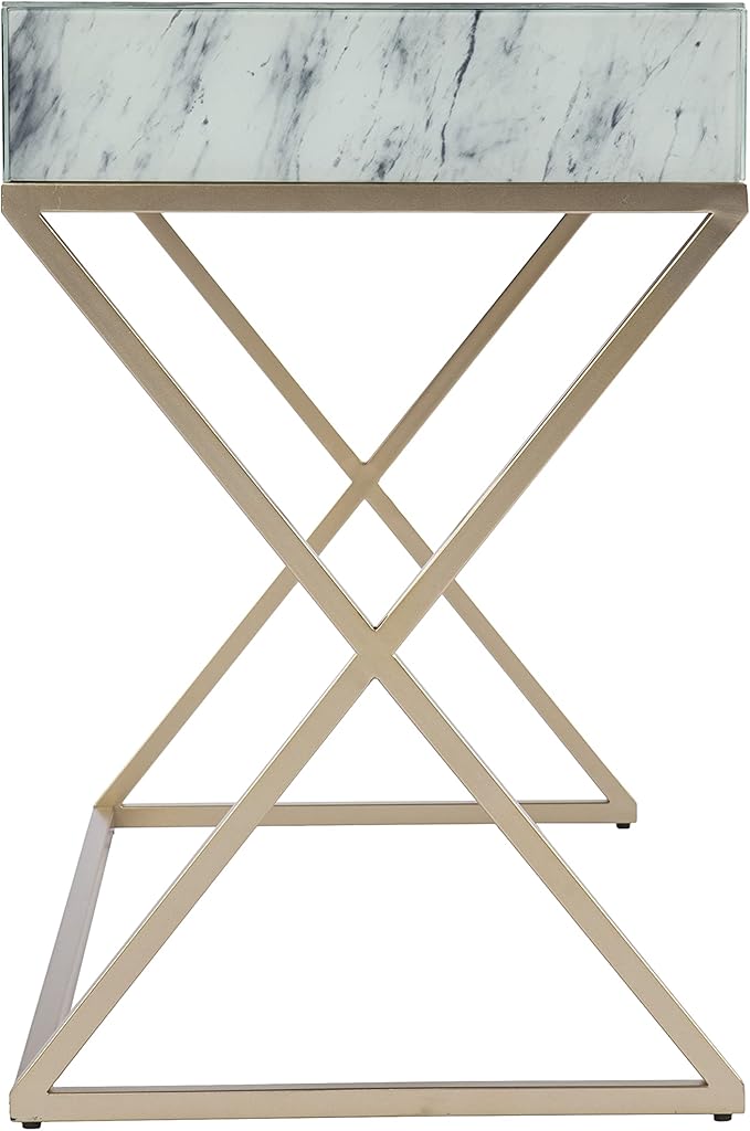 SEI Furniture - Kamblemore Faux Marble Writing Desk - Transitional Design