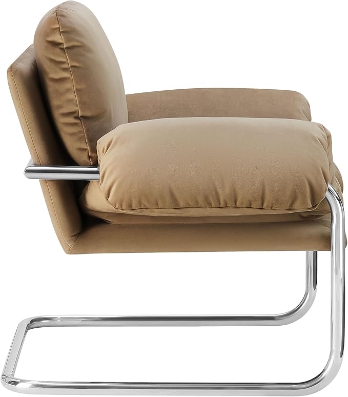 Modway Ansel Performance Velvet Accent Chair in Taupe