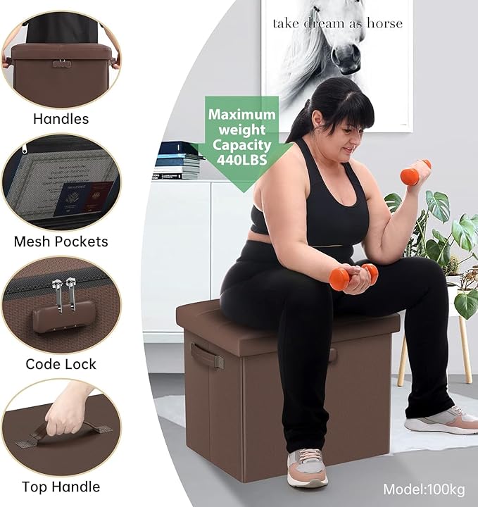 DocSafe Storage Ottoman Foot Rest Stool