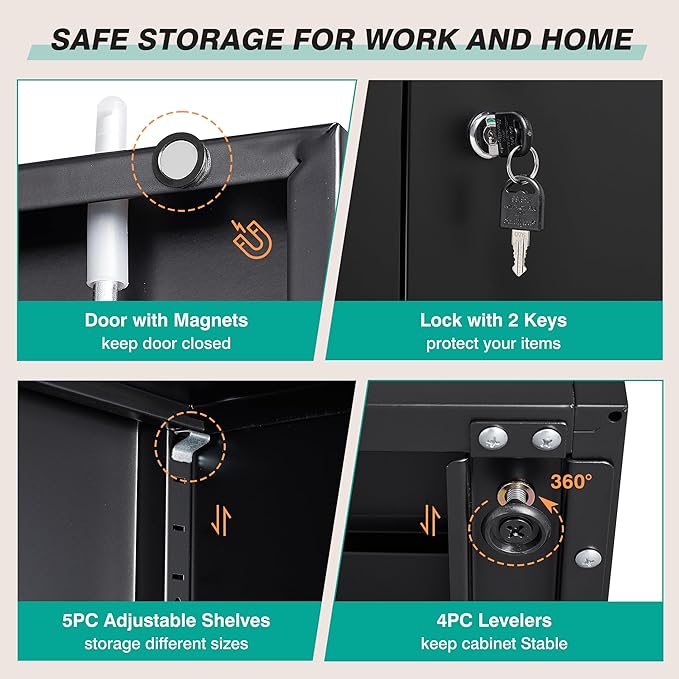 SISESOL Metal Storage Cabinet
