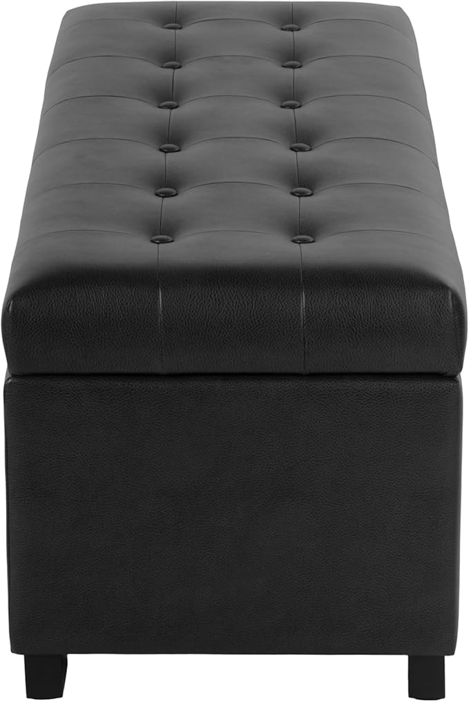HomePop Large Tufted Storage Bench