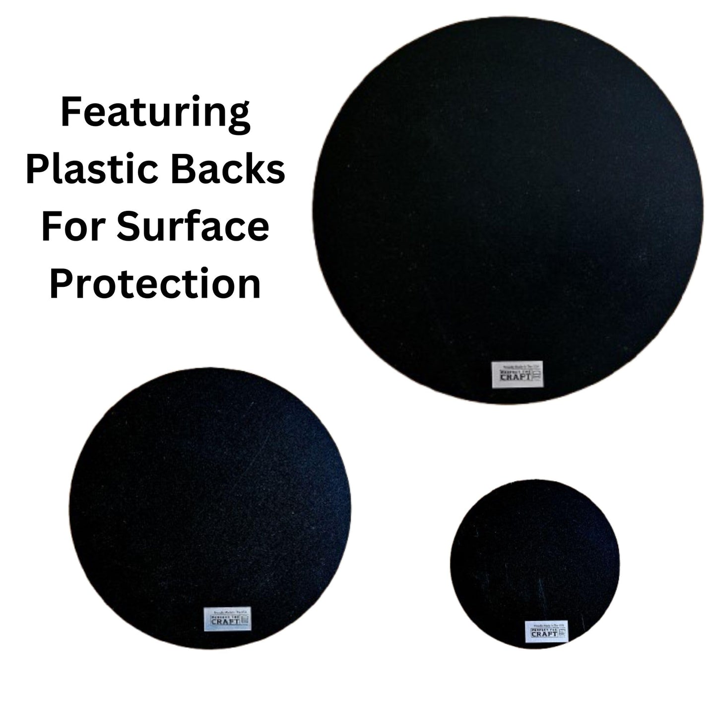 Plant Coaster Set of 6 – Cork & Plastic Coasters for Houseplants – 8", 6", & 4" Sizes – UV Printed with Cute Plant Sayings – Protects Surfaces from Moisture & Scratches