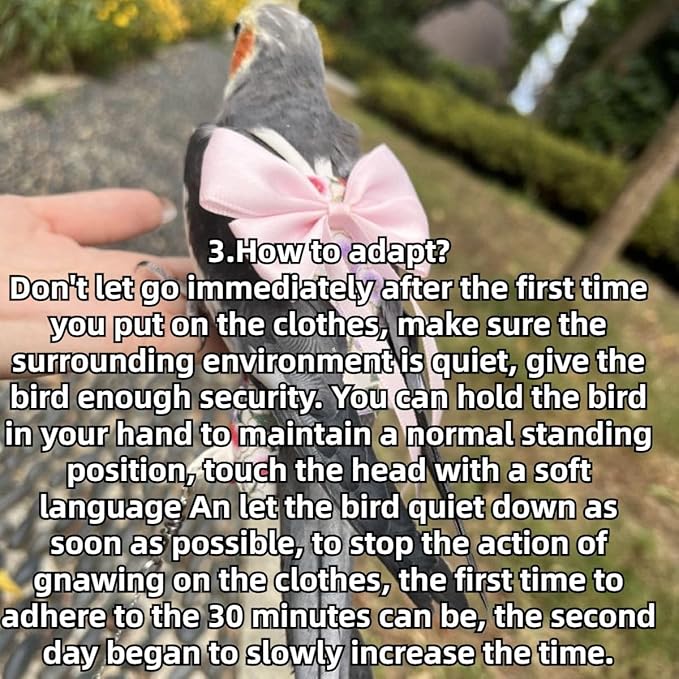 Bird Diaper Parrot Washable Diapers, Parrot Flight Suit, Reusable Nappies for Parakeet Cockatiel Mini Macaw Budgie Conure Lovebird (Beige,S)