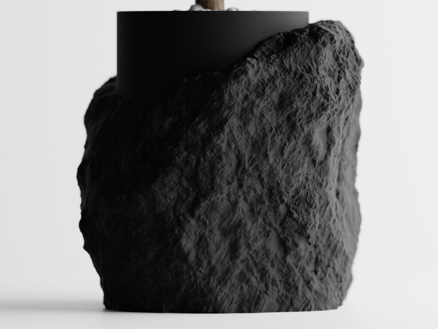 Gallery of Drip Realistic Stone-Inspired Garden Rock Planter – Unique Succulent and Indoor Plant Pot – Modern Flower and Outdoor Planters for Shelf Decor & Gifts (Black)