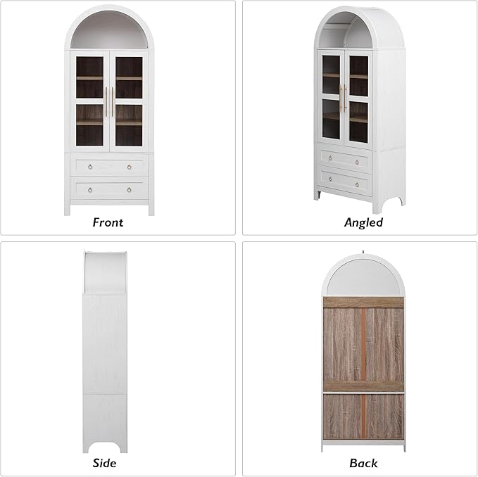 71" Arched Storage Cabinets