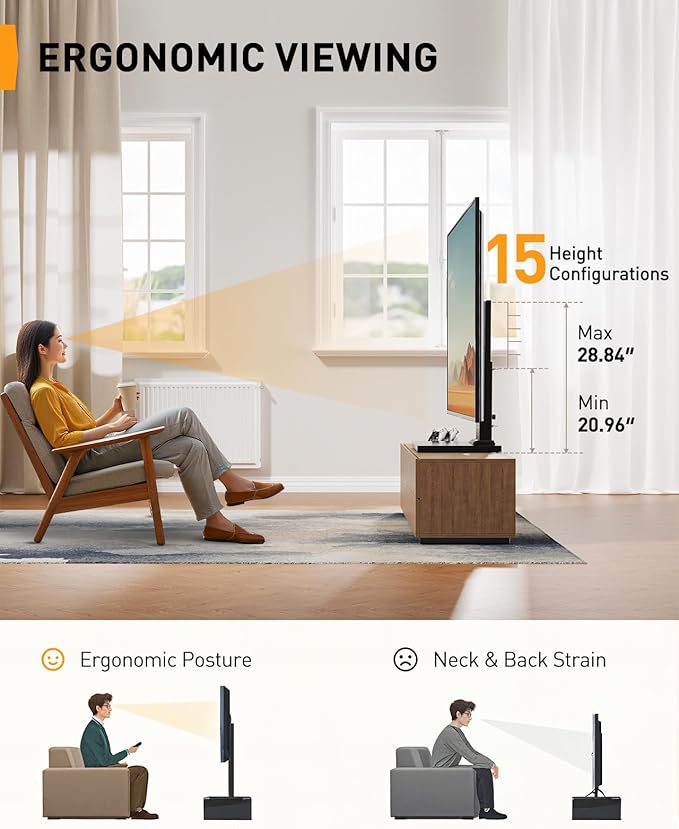 Perlegear Universal Swivel TV Stand