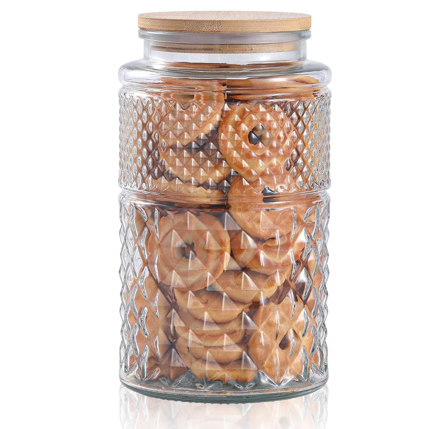 Galazzz 90 OZ | 2600ml Large Glass Jar with Airtight lid | Glass Container | Storage Containers for Cookie Candy