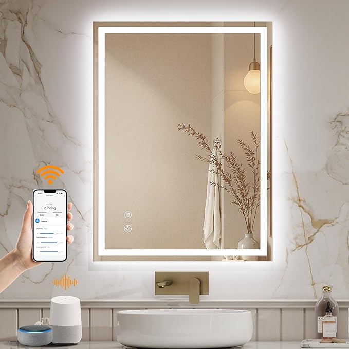 ENZE 24" x 32" Smart LED Bathroom Mirror