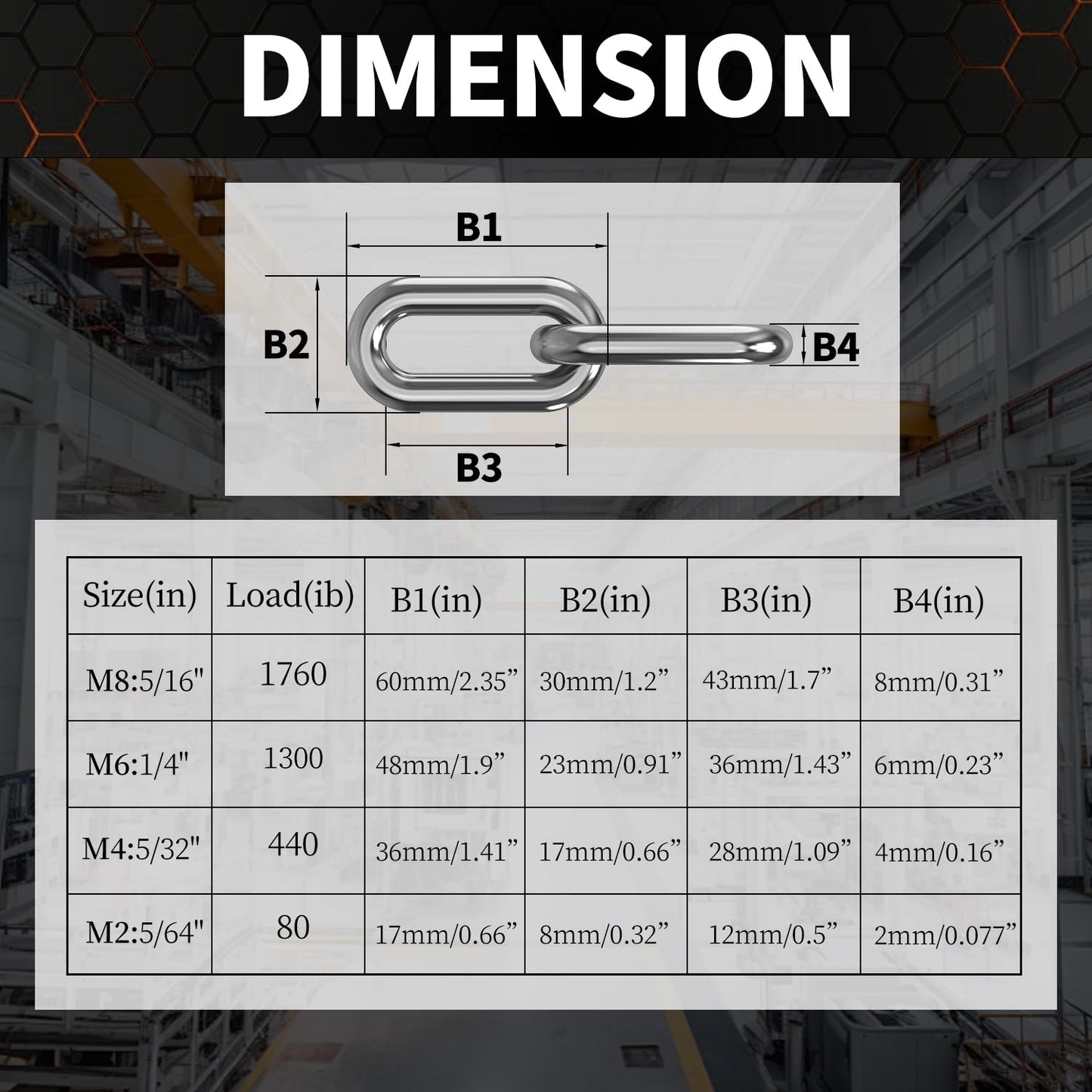Stainless Steel Link Chain, 304 Stainless Steel Link Proof Coil Chain Heavy Duty Chains Hanging Safety Chain for Swing Plants Anti-Theft