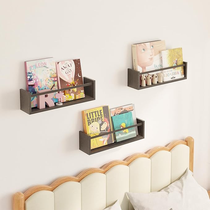Fixwal Nursery Book Shelves, 16.5 Inch Floating Bookshelves