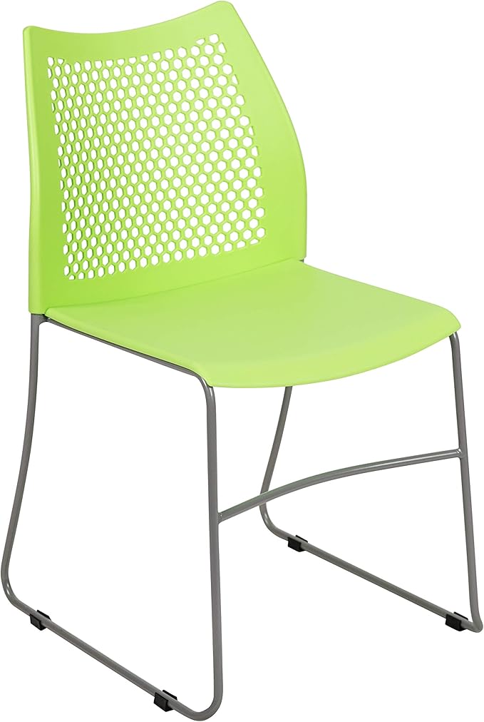 Flash Furniture HERCULES Series 661 lb. Capacity Green Stack Chair