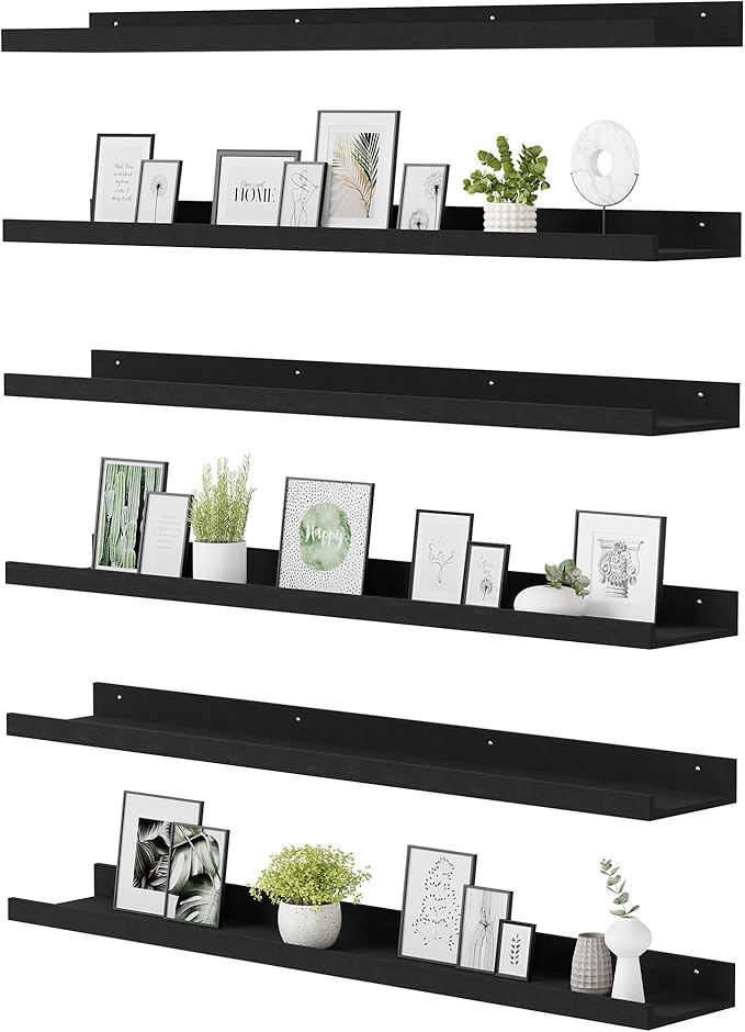 upsimples Floating Shelves for Wall, 47.3 Inch Shelves for Decor Storage Set of