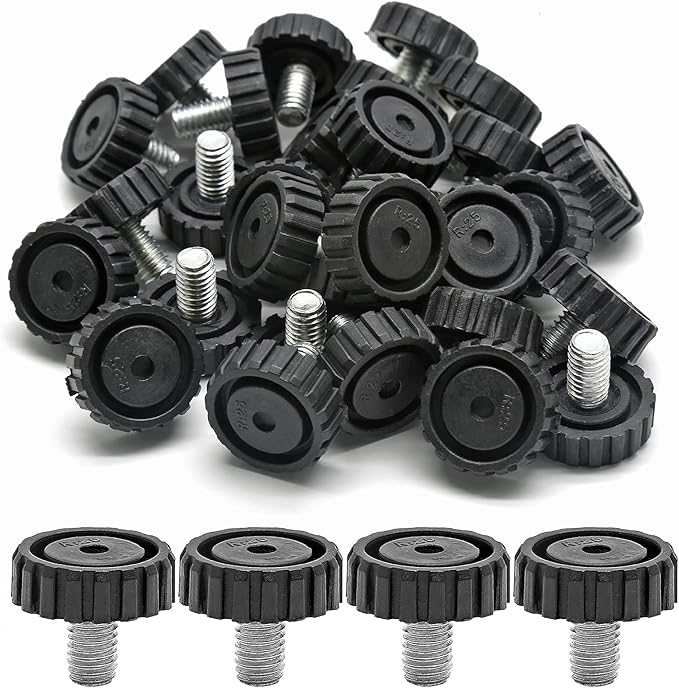 Zorfeter 30 Pcs Screw in Threaded Furniture Adjustable Levelers, M8 x 13mm