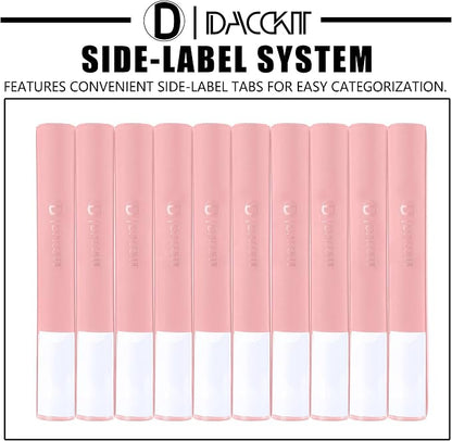 D DACCKIT Card Binder 16 Pocket - Fits 1024 Cards，4X4 Ringless Card Album with Sleeves for Trading Cards & Sports Cards（Model A，Light Pink）