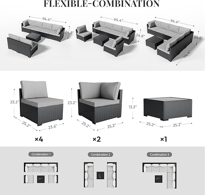 WWR Patio Furniture Set 7 Piece