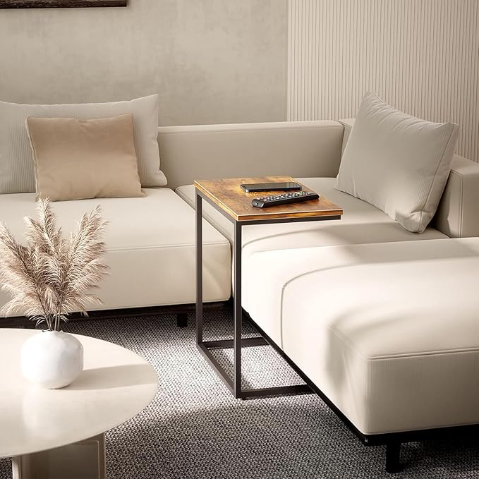 Pipishell C Shaped End Table Set of 2, Side Table