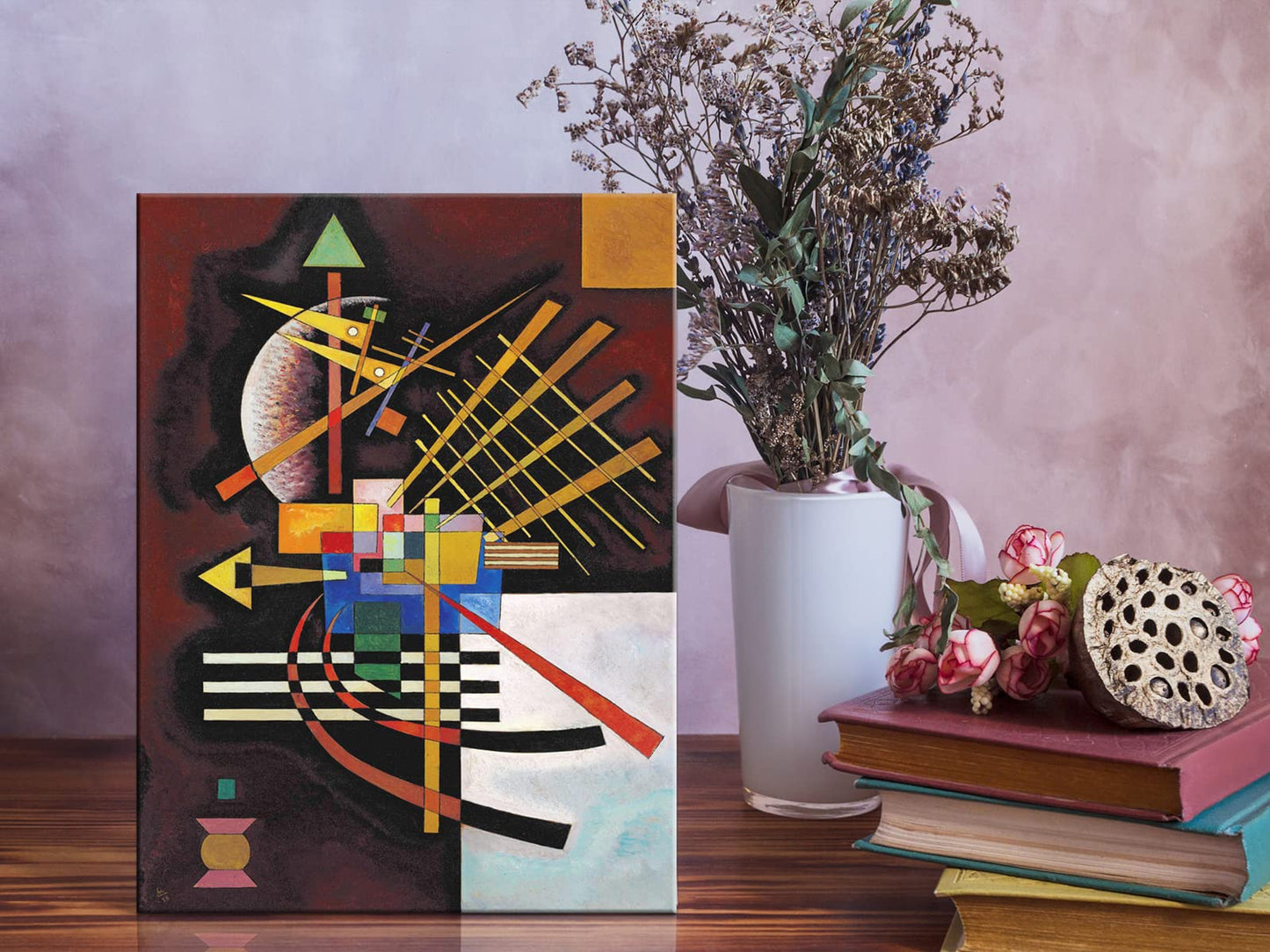 Wieco Art Framed Canvas Wall Art Composition VII, 1913 by Wassily Kandinsky Classic Abstract Famous Paintings Reproductions Canvas Wall Art for Home Decoration