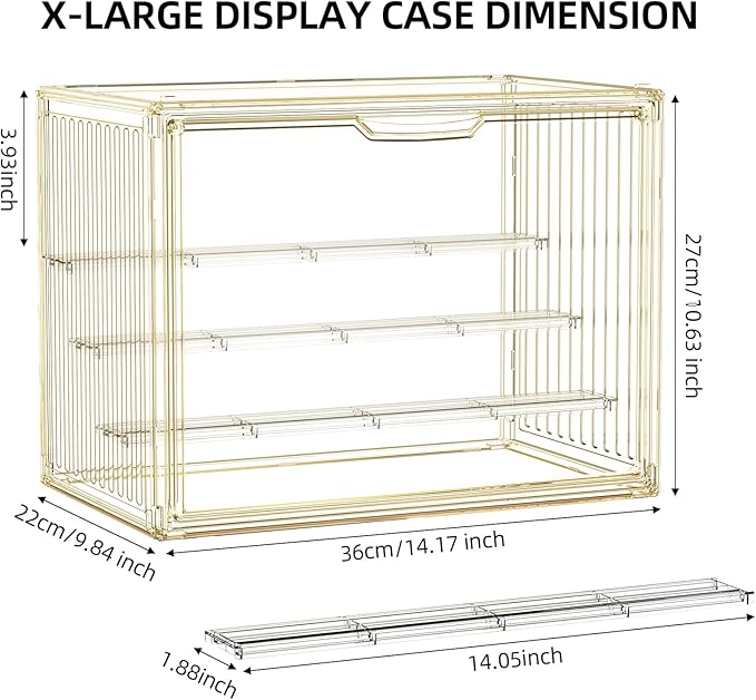 Clear Yellow Acrylic Figure Display Case