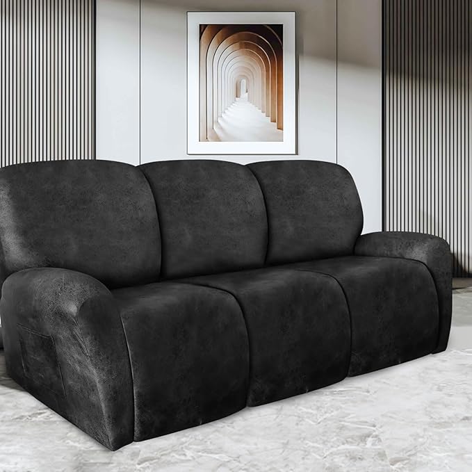 ANARACHON Recliner Couch Cover Leather Look Recliner Sofa Covers