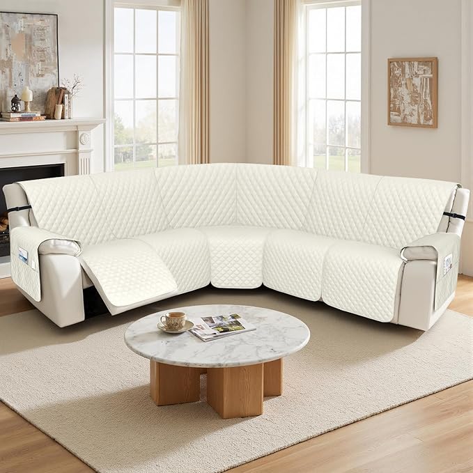 Arfntevss Recliner Sectional Couch Covers 1OO% Waterproof L Shape Sofa Cover