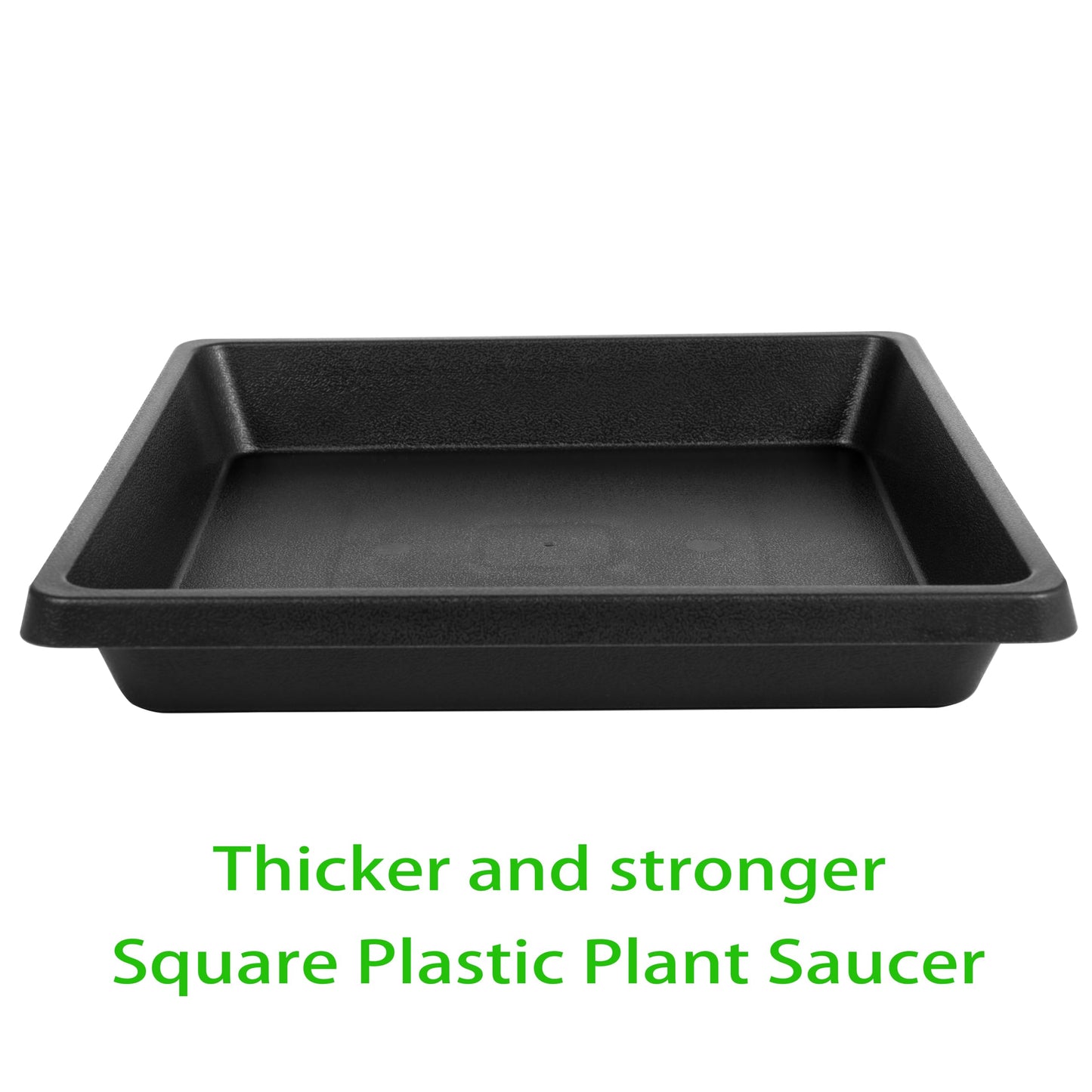 Feyvdzv Square Plant Saucer 8 Inch 2 Pack 6 10 12 14 16 18 20 inch, Saucers for Potted Plants and Water Catcher Tray, Plant Drip Trays and Flower Pot Saucers, Plant Saucers for Indoors and Outdoors