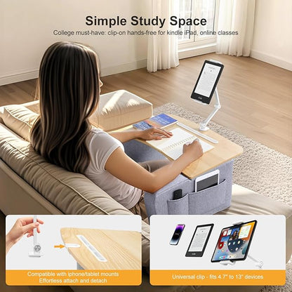Lap Desk for Adults with Arm Rests,Ergonomic Laptop Pillow Stand for Bed,Couch,Floor,Large Table for Long Hours Work,Eating,Gaming,Reading and Writing,Lap Laptop Desk for College Dorm Room