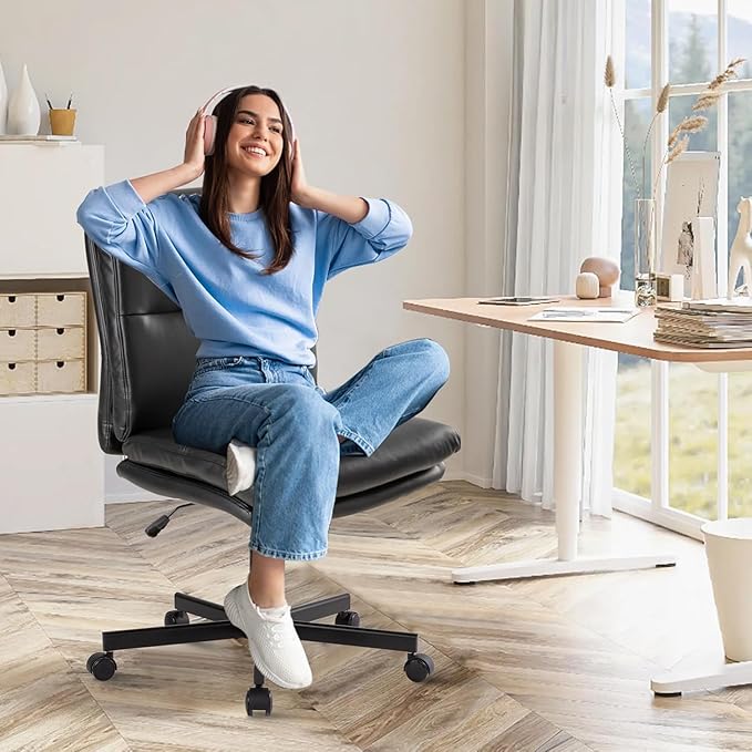 LUCKWIND Armless Office Desk Chair