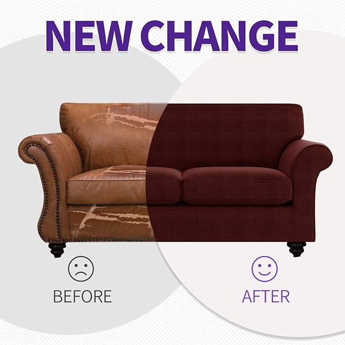 ZNSAYOTX 3 Piece Loveseat Covers