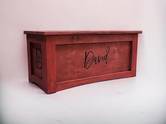 Personalized Engraved Wooden Toy Box