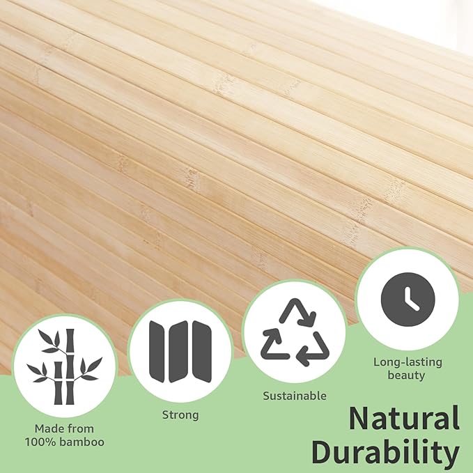 Art3d 48 x 96 Inch Natural Bamboo Wall Panel