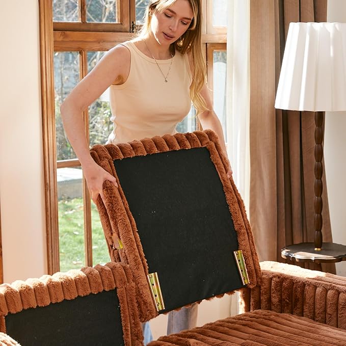 Belffin Corduroy Corner Seat for Modular Sofa Sectional Couches for Living Room