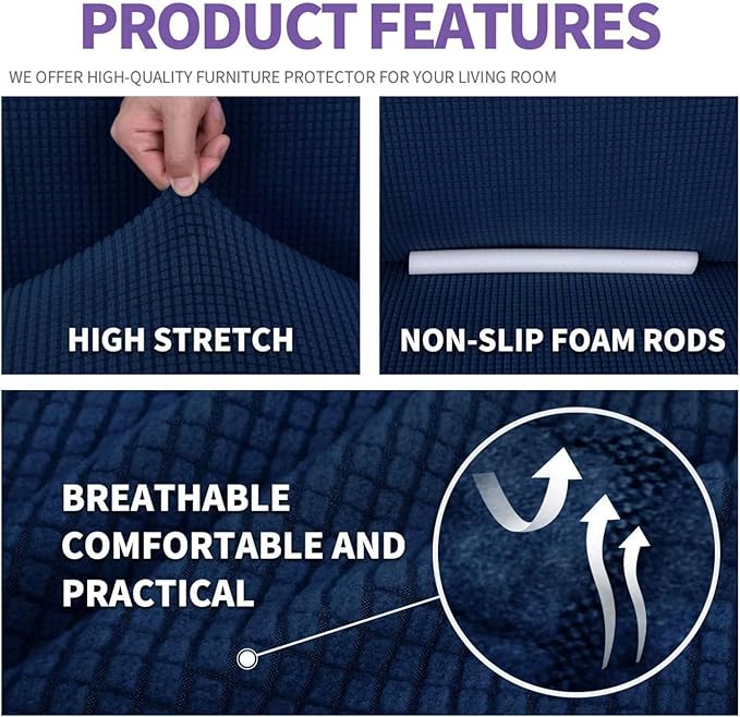 ZNSAYOTX Super Stretch Couch Cover Universal Sofa Covers