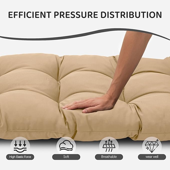 3 Pcs Wicker Chair Cushions Patio Loveseat Chaise Cushion Set