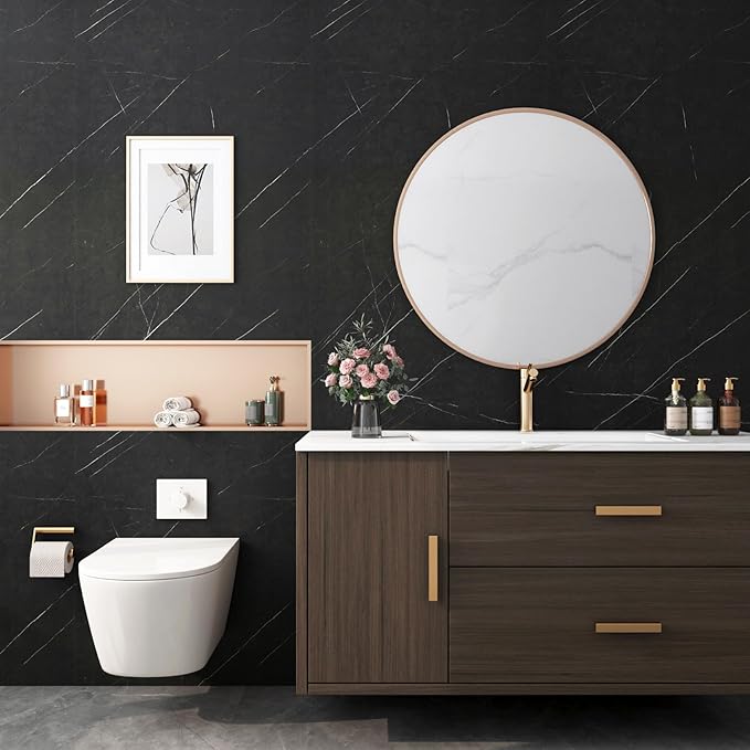 FunStick Black Marble Contact Paper