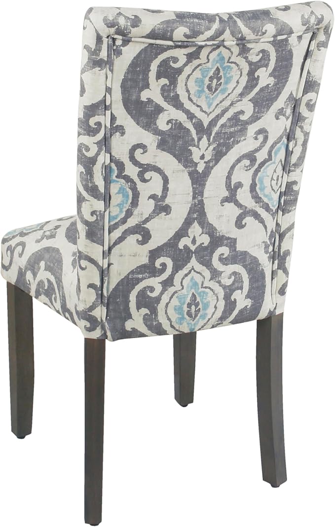 HomePop Parsons Classic Upholstered Accent Dining Chair, Suri Blue
