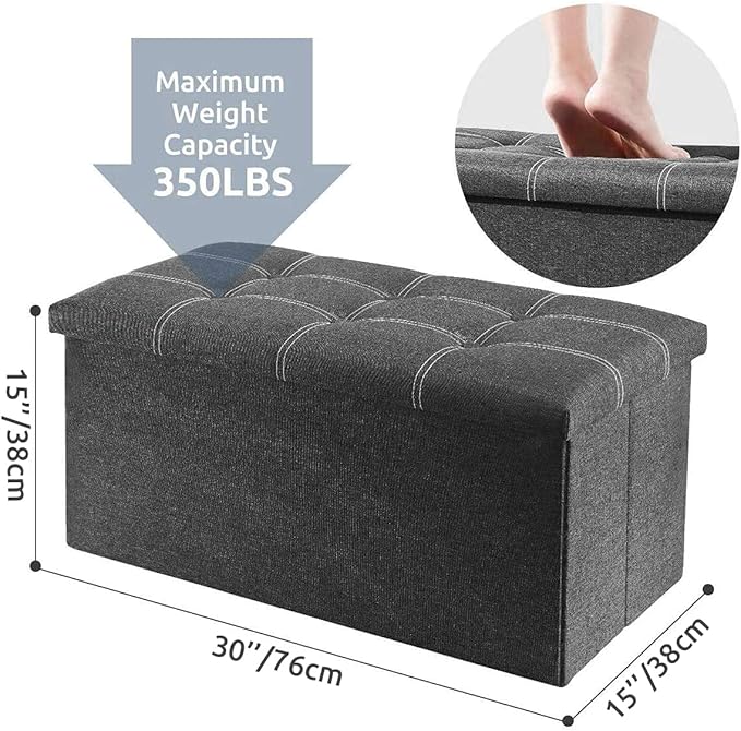 YOUDENOVA 30 inches Folding Ottoman, Ottoman