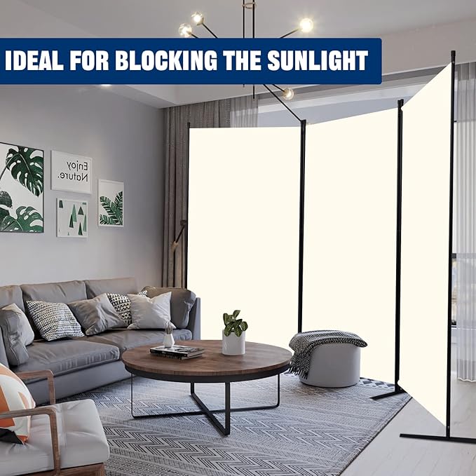 Room Divider 6FT Portable Room Dividers and Folding Privacy Screens, 3 Panel