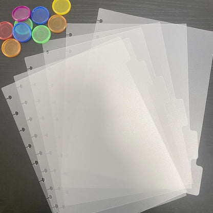 18 Pcs Blank Binder Planner Dividers for Discbound Notebooks, 7 x 9.25 in Binder Index Dividers Discbound Notebook Dividers for 9-Discs Classic Happy Planners(3 Sets,18 Sheets in Total)