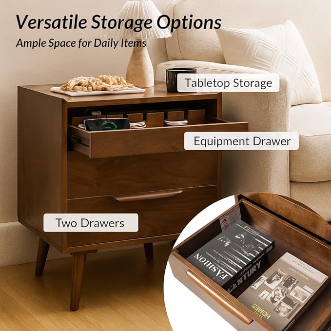 HULALA HOME 2 Drawer End Table