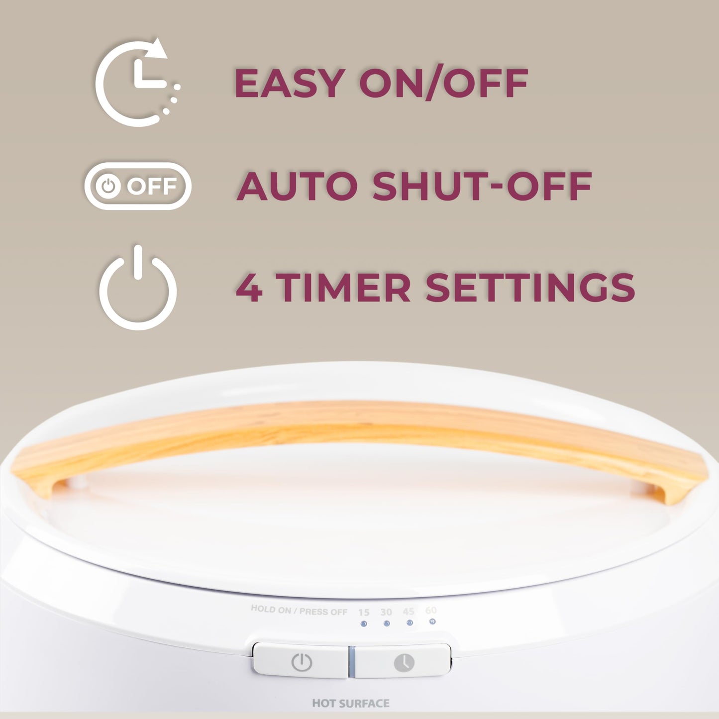 Zadro Large Hot Towel Warmer Bucket Timer Electric Towel Warmer for Bathroom Auto-Shut Off Heated Towel Warmer Spa (Large | 20L | 12" Dia. x 21" Tall, White)
