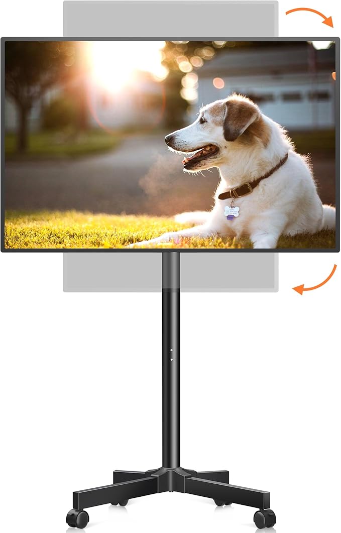 XINLEI Mobile TV Carts, Rotating Rolling TV Stand on Wheels