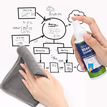 Loopeer 24 Pack Whiteboard Cleaner Spray 3. 4 oz Dry Erase Board Cleaner with Cloths Non Toxic Dry Erase Cleanning Removes Stubborn Marks from Whiteboards