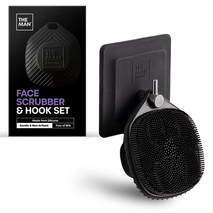 The Man Face Scrubber - Silicone Face Scrubber for Men, Gentle Exfoliating Face Massager, Flex Face Brush for Men, Removes Dead & Dry Skin, Face & Skin Care Scrub, Shower Facial Cleansing Brush