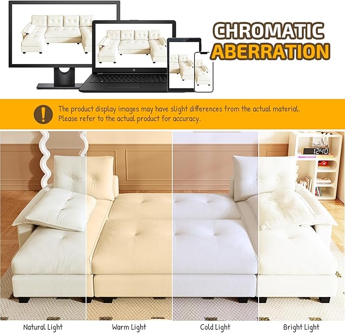 104.7" U-Shaped Sleeper Sofa
