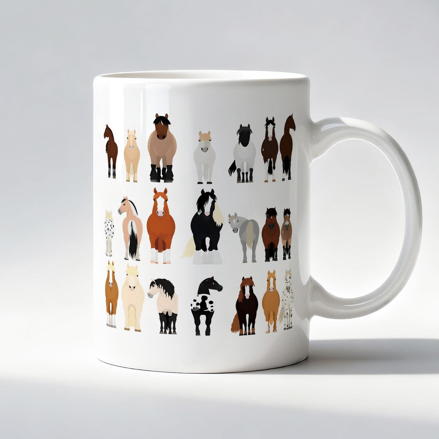 LADOCK Funny Horse Mug, Horse Lover Gifts Ceramic Coffee Mug, Horses Gifts for Women Men, Funny Farmhouse Animal Coffee Tea Cups 11 oz