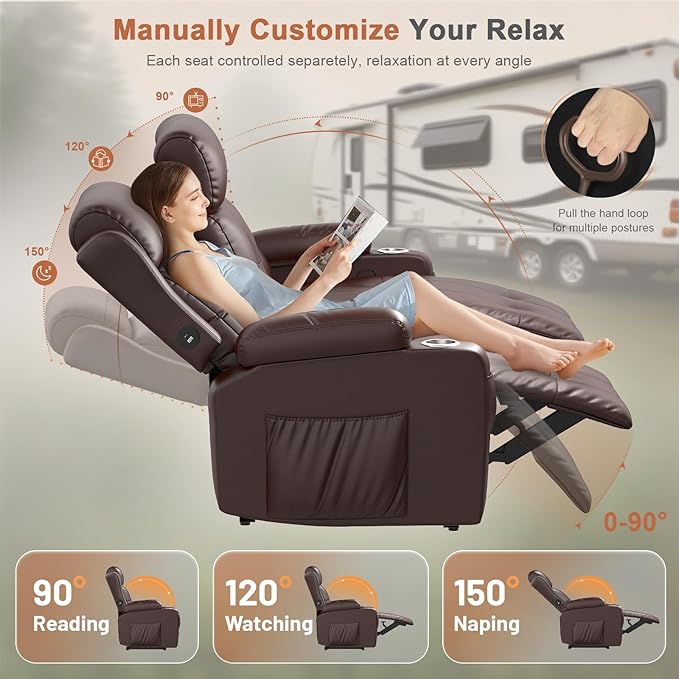 RV Loveseat Recliner Sofa, Wall Hugger Recliners
